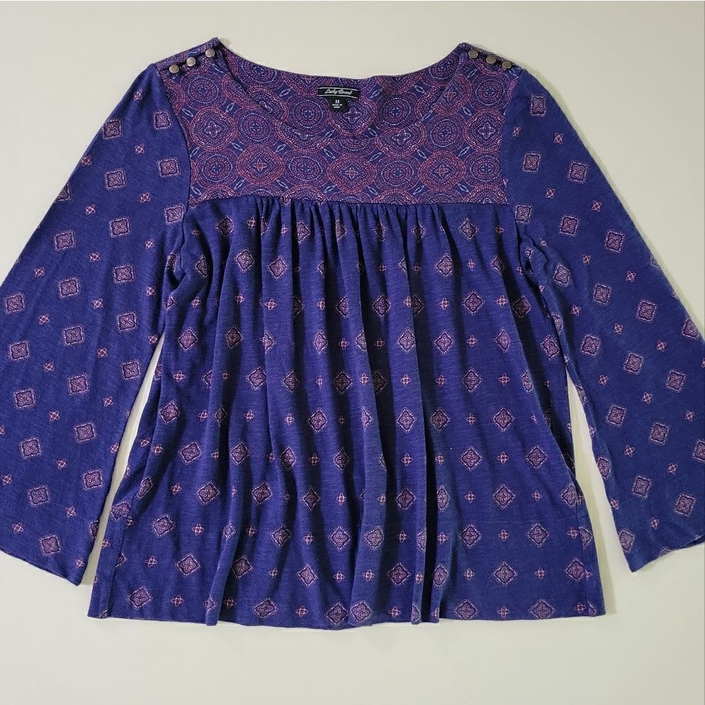Lucky Brand Women's Bell Sleeve Boho Top